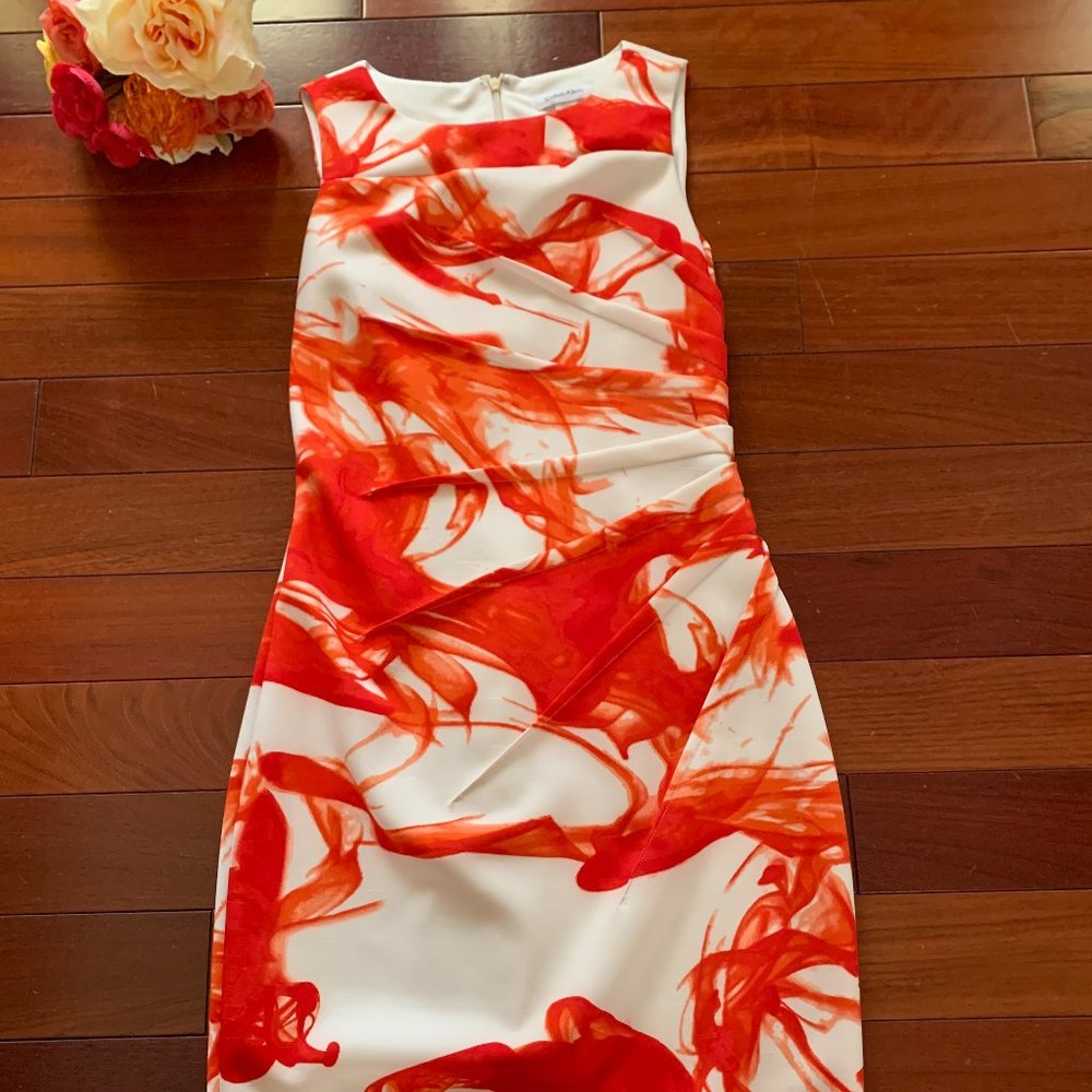 Calvin Klein Orange Burst Dress
